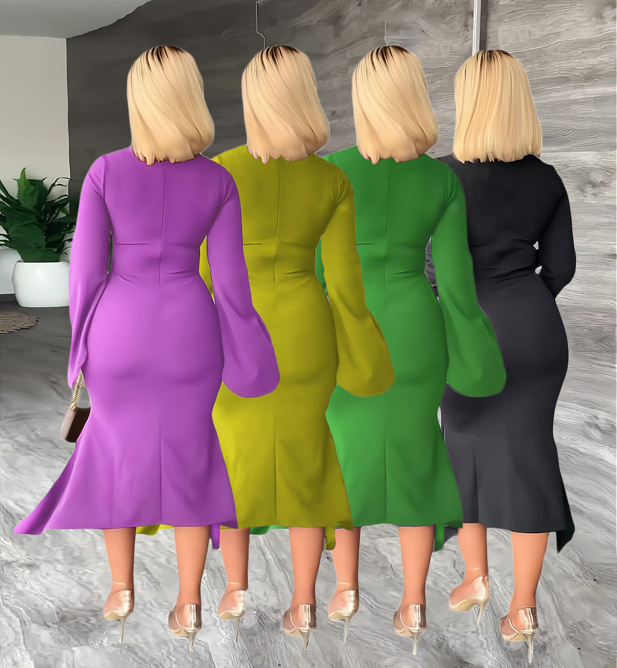 Sexy Long Sleeves Sheath Dresses