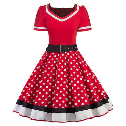 Retro Floral Print Ball Dresses