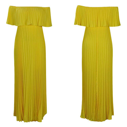 Summer Sexy Off The Shoulder Stapless Long Dresses