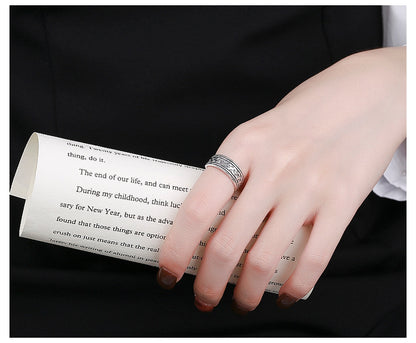 Vintage Twist Design Punk Style Silver Rings