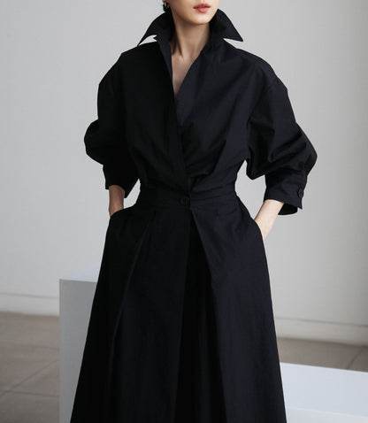 Casual Loose Fashion Long Maxi Shirts Dresses-STYLEGOING