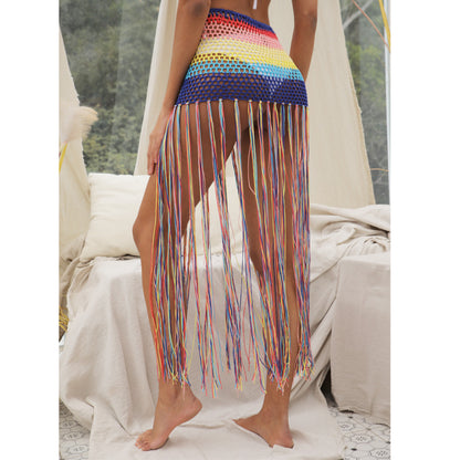 Colorful Women Tassels Summer Beach Cover Ups Skirts
