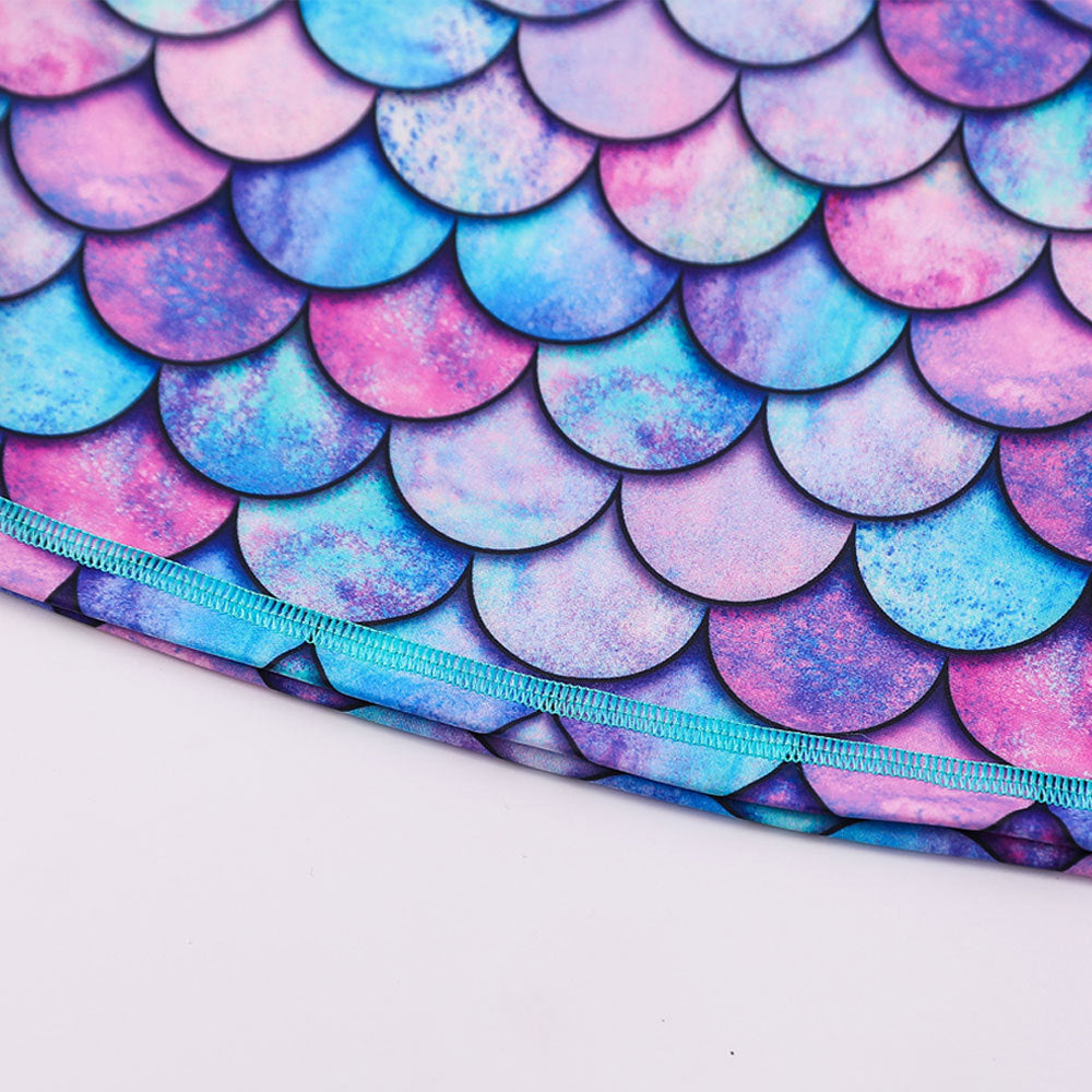 3D Fish Scale Design Two Pieces Swimsuits for Girls