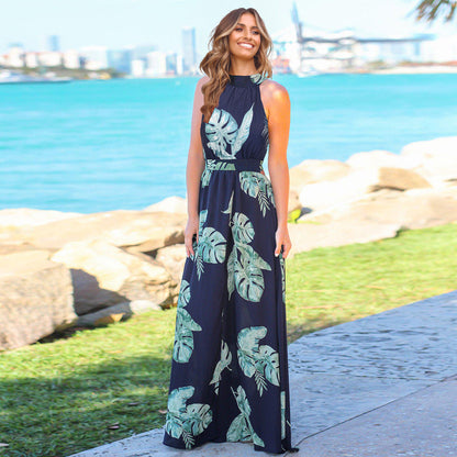 Sexy Halter Summer Long Holiday Beach Dresses