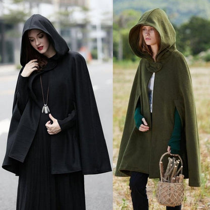 Women Loose Hoodies Cape Tops
