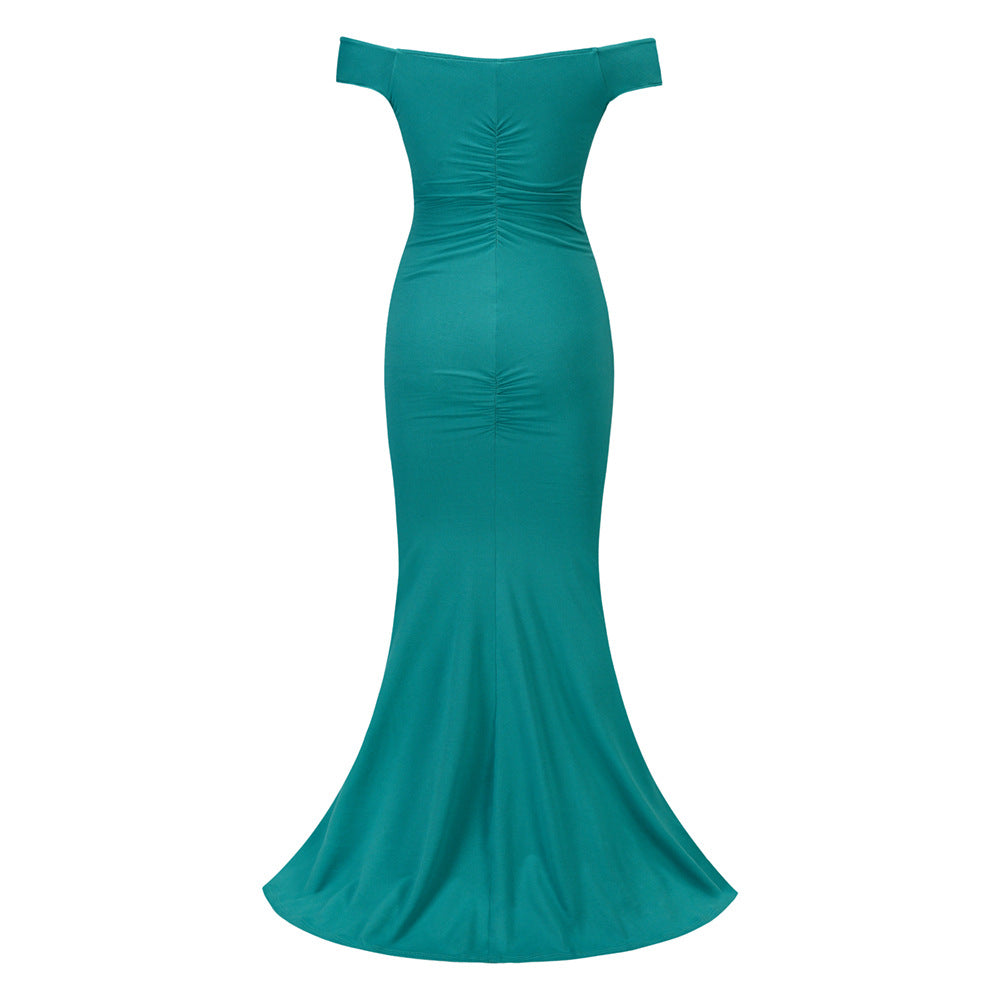 Sexy Backless Slim Women Evening Party Dresses