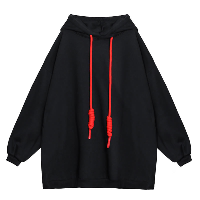 Black Long Sleeves Winter Hoodies for Women