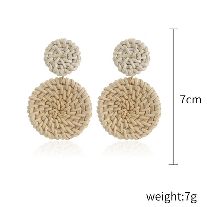 Vintage Boho Hanmade Woven Earrings for Women