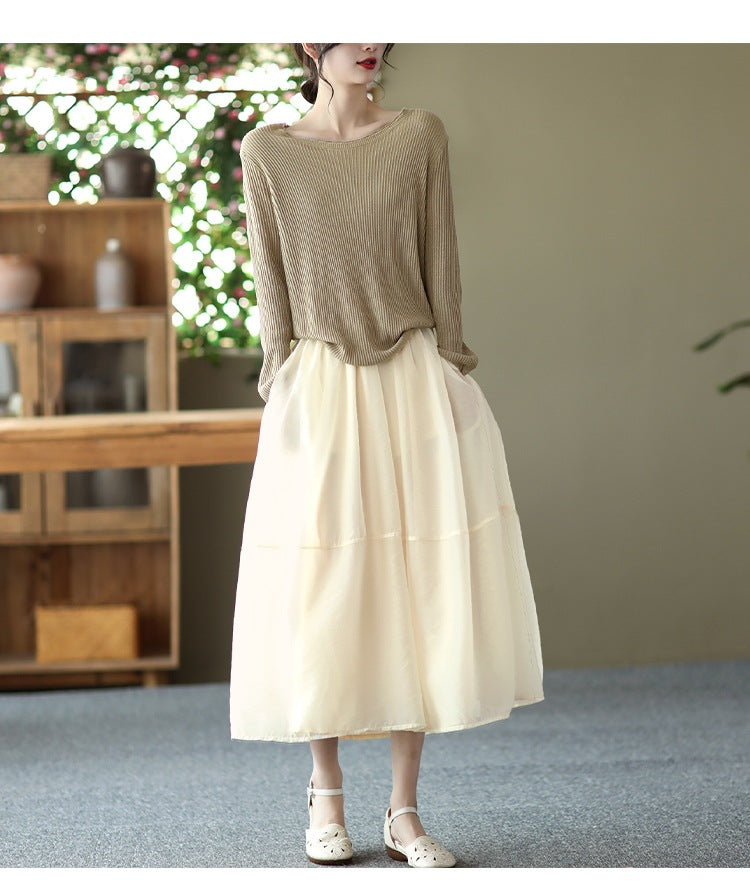 Summer Organza Elegant Women Skirts