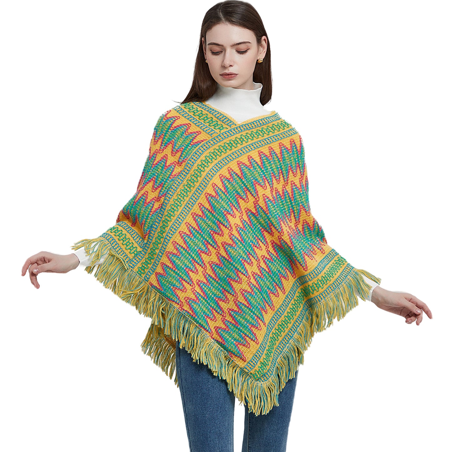 Winter Boho Shawl Capes for Women