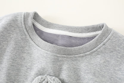 3D Animal Design Velvet Hoodies for Girls