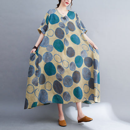 Vintage Summer Plus Sizes Cozy Dresses
