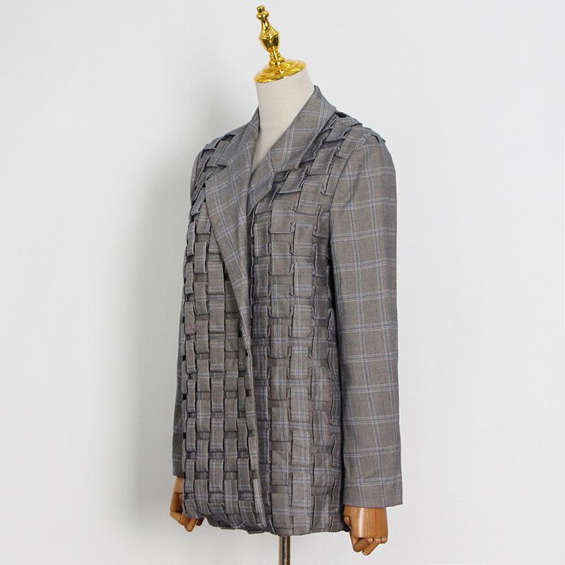 Vintage Handmade Pleat Fashion Blazers-STYLEGOING