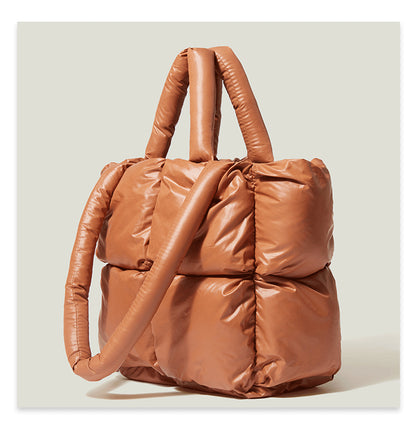 Fashion Down Women Handbags for Winter