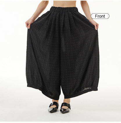 Vintage Designed Plus Sizes Summer Wide Legs Pants