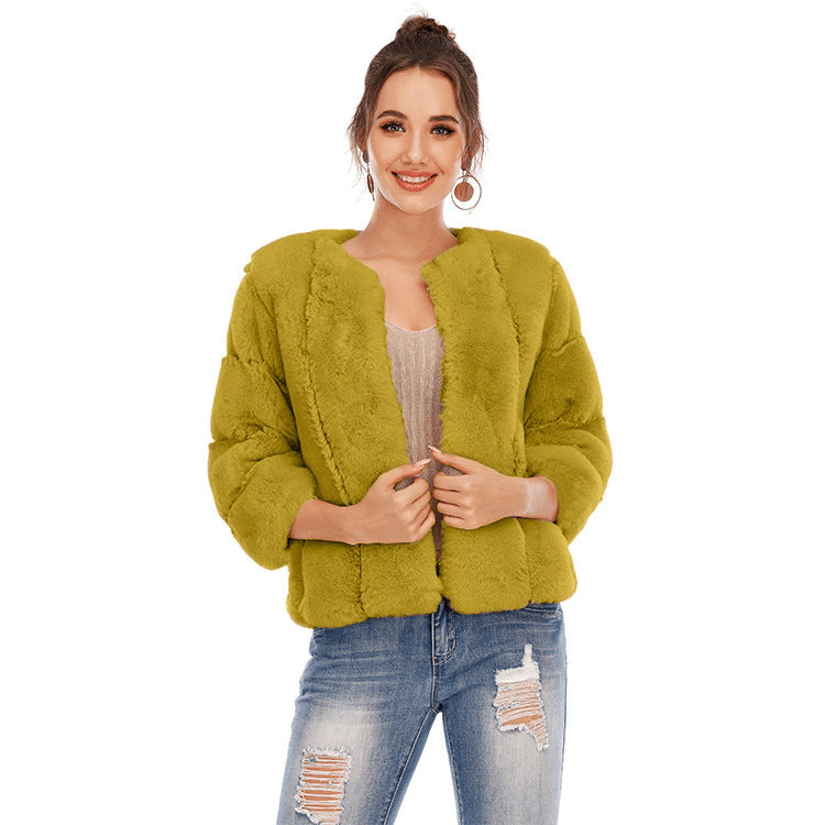 Winter Artificial Fur Short Coats for Women