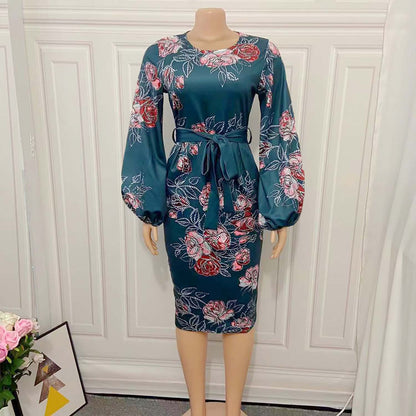 Round Neck Plus Sizes Office Lady Dresses
