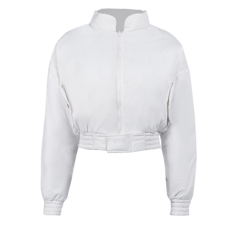 Women Cotton Zipper Short Coats