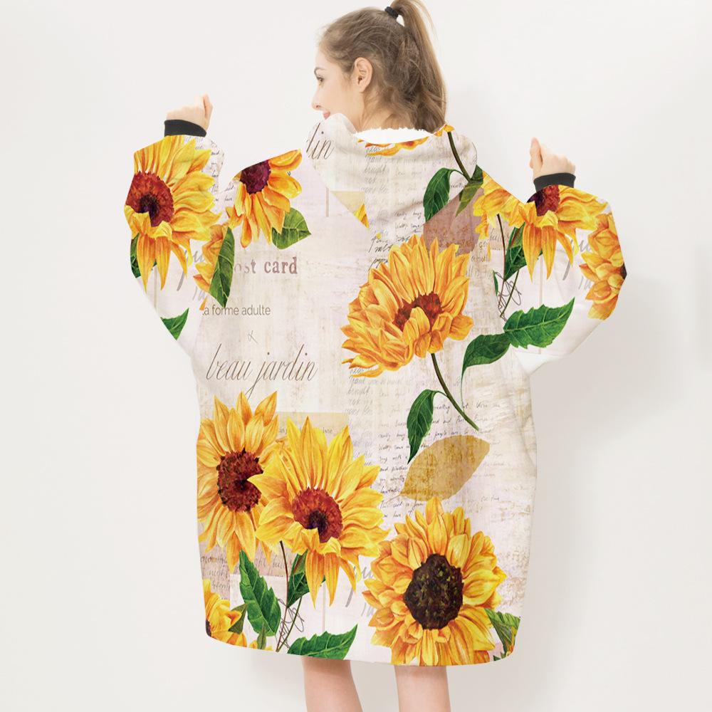 3D Plants and Flowers Cozy Sleeves Blanket--Free Shipping at meselling99