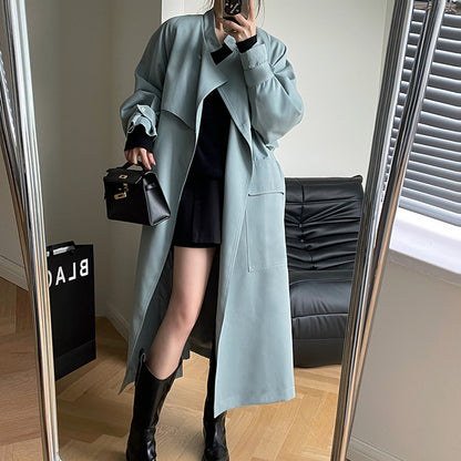 Casual Fashion Women Long Overcoats with Belt