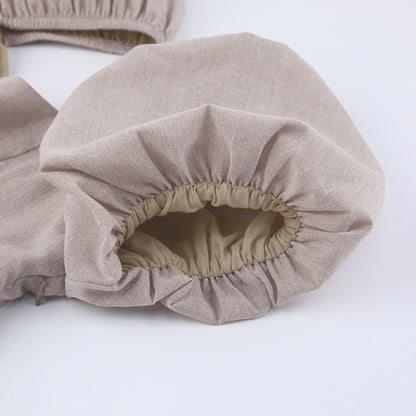 Lovely Linen Square Neckline Mini Dresses