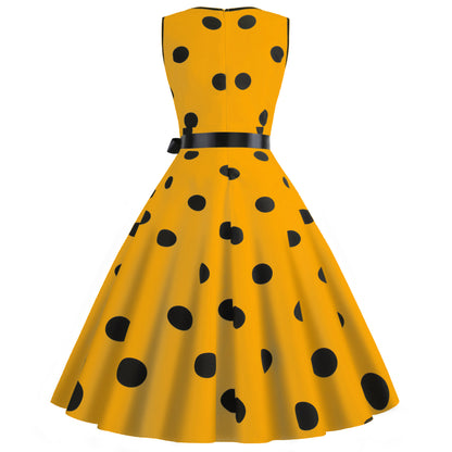 Summer Sleeveless Polka Dot Dresses