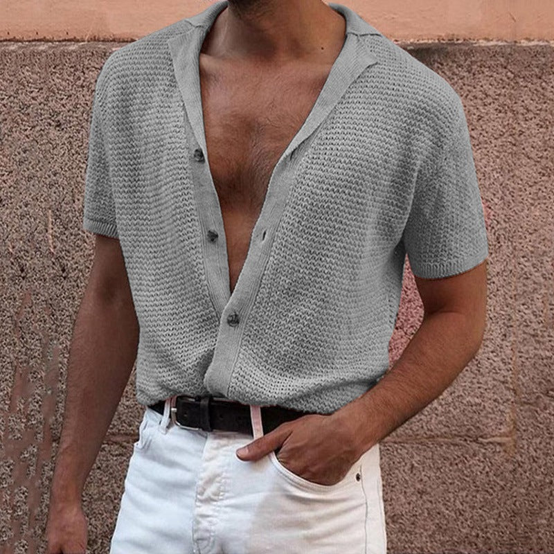 Summer Knitting T Shirts for Men