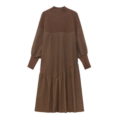 Classy Stand Collar Cozy Long A Line Dresses