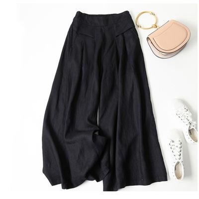 Loose High Waist Linen Pants-STYLEGOING