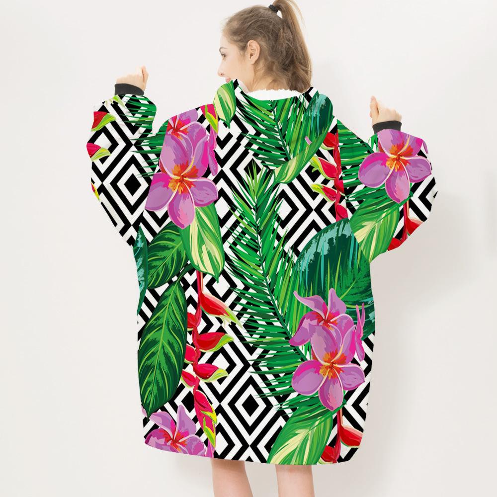 3D Plants and Flowers Cozy Sleeves Blanket-Plant-10-Adult-Free Shipping at meselling99