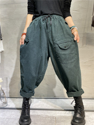 Casual Literary Fall Harem Long Pants