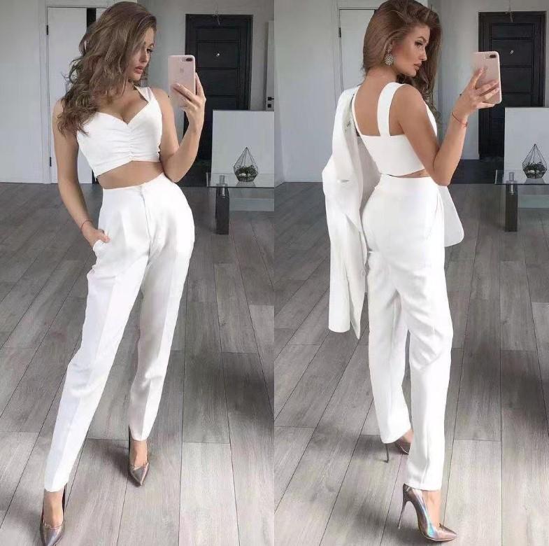 Classy Women Office Lady There Pieces Outfits-STYLEGOING