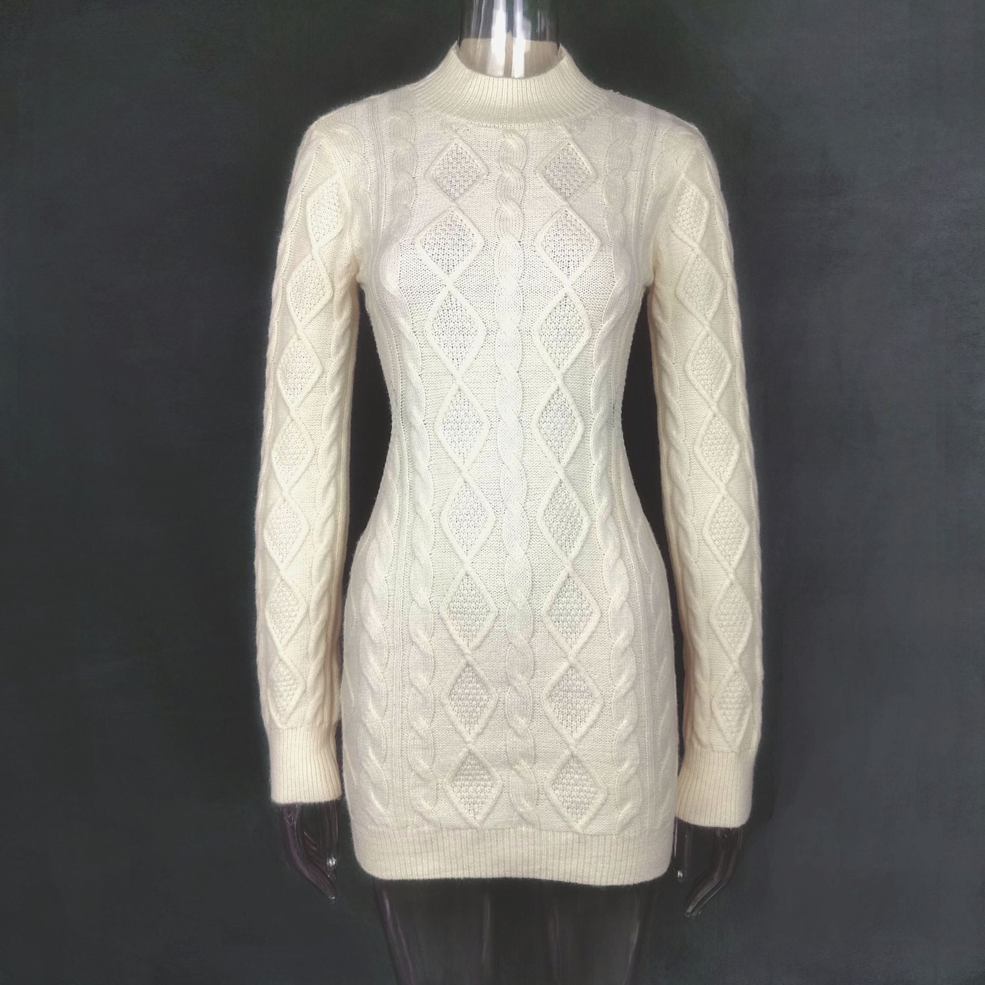 Sexy Backless Knitted Mini Fall Dresses