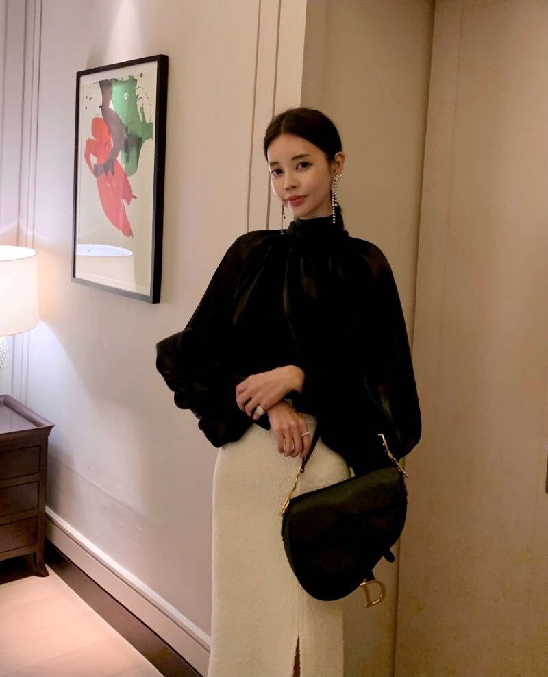 Elegant High Neck Designed Women Top Shirts