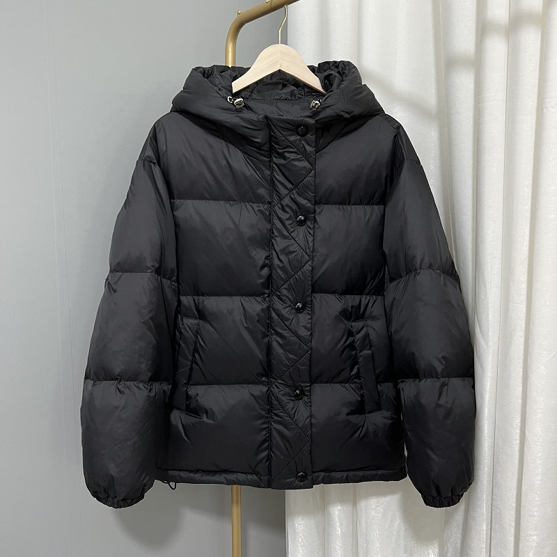 Winter Down Fashion Overcoats with Hats