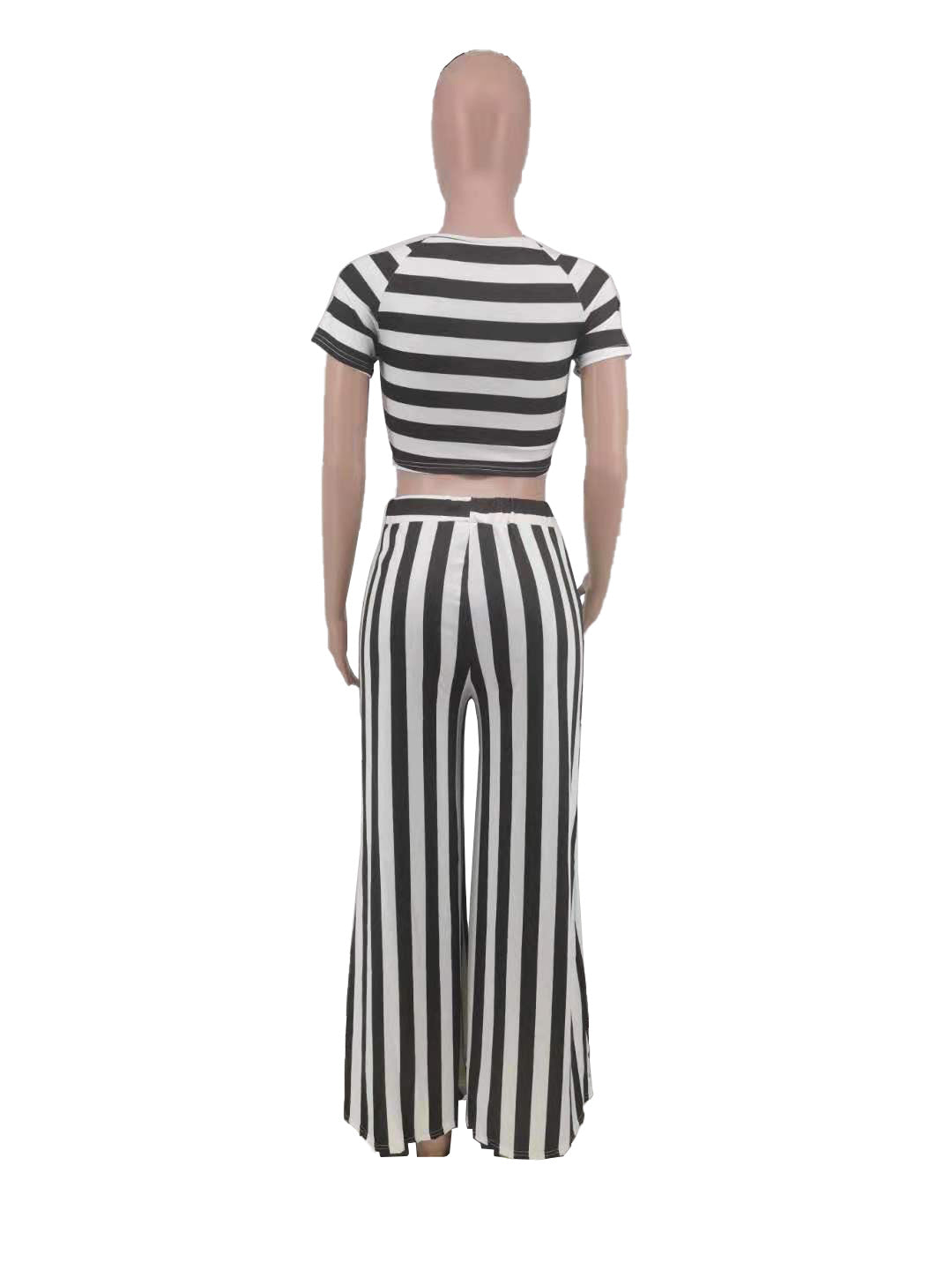 Casual Round Neck Tops and Pants Women Suits
