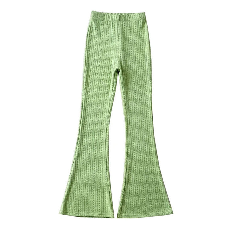Sexy Designed Knitting Tops and High Waist Trumpet Pants