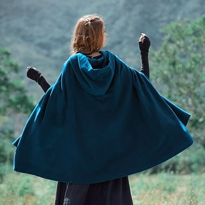 Women Loose Hoodies Cape Tops
