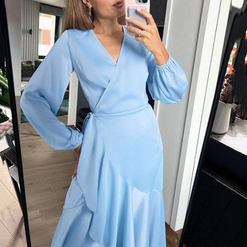 Elegant High Waist Long Sleeves Dresses