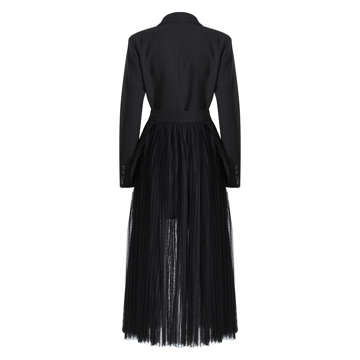 Black Blazer Overcoat and Designed Tulle Skirts