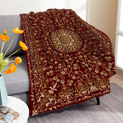 Vintage Boho Fleece Throw Blankets