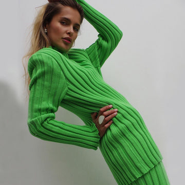 Leisure Women Knitting Two Pieces Sweater Suits