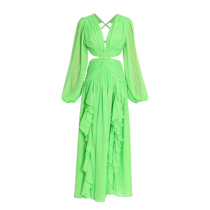 Designed Sexy Summer Holiday Green Long Dresses