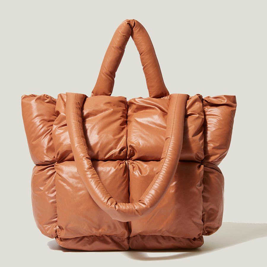 Fashion Down Women Handbags for Winter
