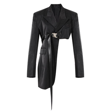 Irregular Designed Black Blazers for Women