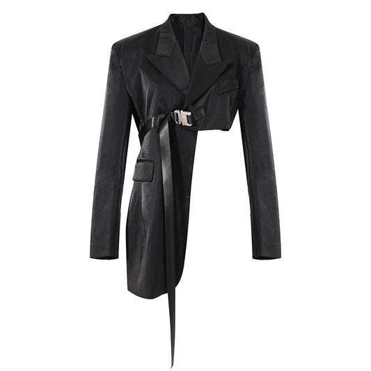 Irregular Designed Black Blazers for Women