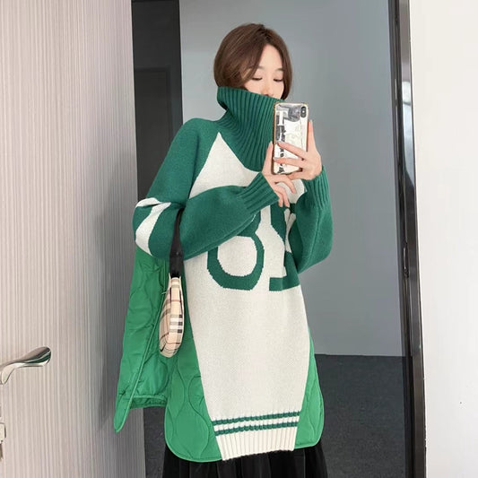Casual Turtleneck Knitting Pullover Sweaters for Women