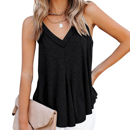 Sexy V Neck Cotton Sleeveless Tank Tops