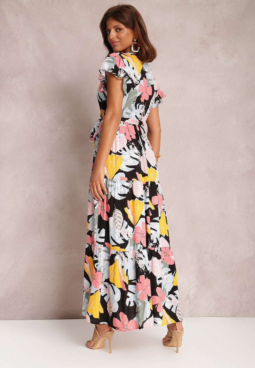 Casual Summer Floral Print Short Sleeves Women Dresses