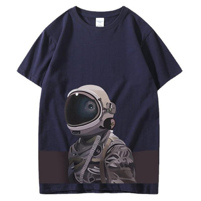 Summer Men Astronaut Short Sleeves T Shirts